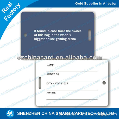 cheap factory pvc plastic free printable luggage tags